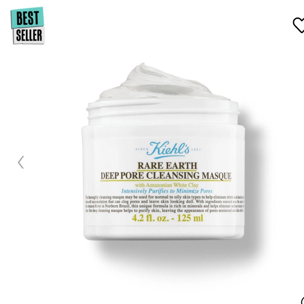 NEW FULL SIZE KIEHLS RARE EARTH DEEP PORE CLEANSING MASK 125ml